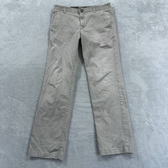 Lee Xtreme Comfort Pants Men's 32 Gray Straight Fit Casual Chino - Picture 1 of 9